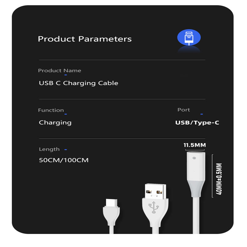 USB-C Adapter Cable for Apple Pencil (1st Generation) 50cm Charging Cable with Indicator Light USB-C Adapter Cable for Apple Pencil (1st Generation) 50cm Charging Cable with Indicator Light